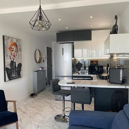 Apartament Studio Azur - Ocean Front View In Fully Renovated Studio Villeneuve-Loubet